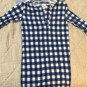 Lou Lou & Company Blue and White Checkered Bodysuit